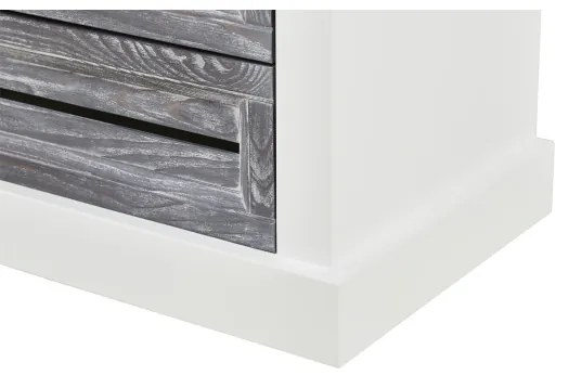 Vitrina Cabana, Alb & Antracite, Stanga, 67,5 x 38 x 200 Cm