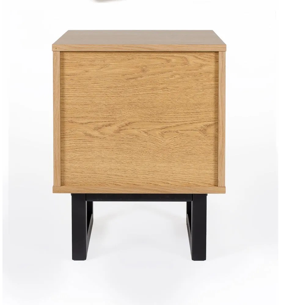 Noptieră în decor de stejar Woodman Camden Diamond Print