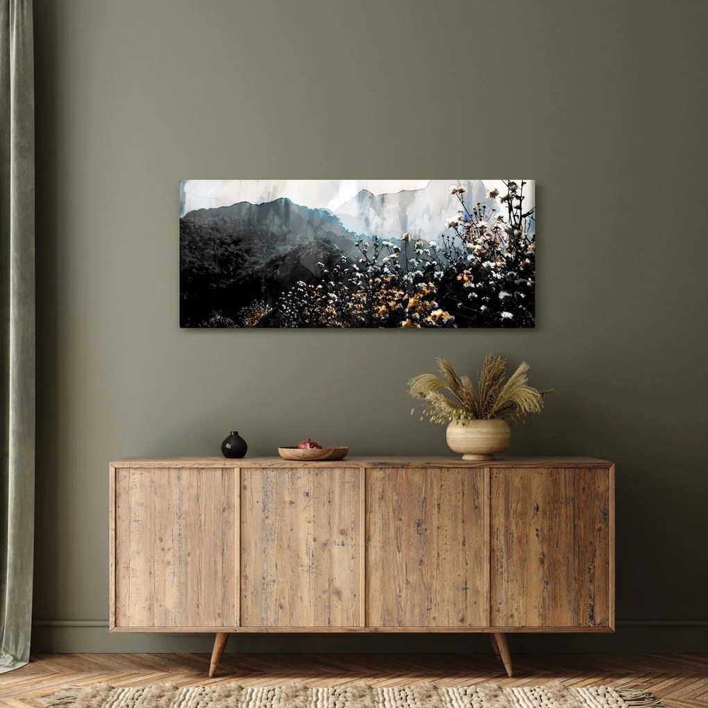 Tablou - Ilustrație de flori sălbatice (120x50 cm)
