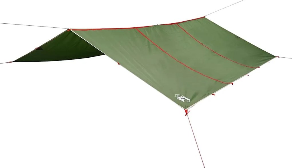 vidaXL Prelată de camping, verde, 420x440 cm, impermeabilă