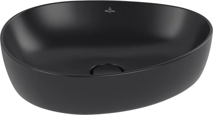 Lavoar pe blat Villeroy&Boch Antao TitanCeram Pure Black CeramicPlus 51x40 cm
