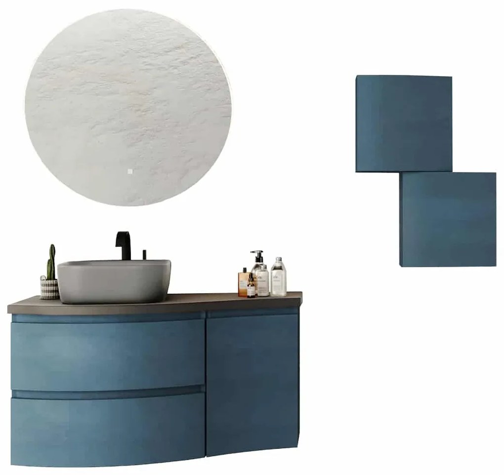 Set Mobilier Baie Suspendat Aleda, Model A2 Antique Grey