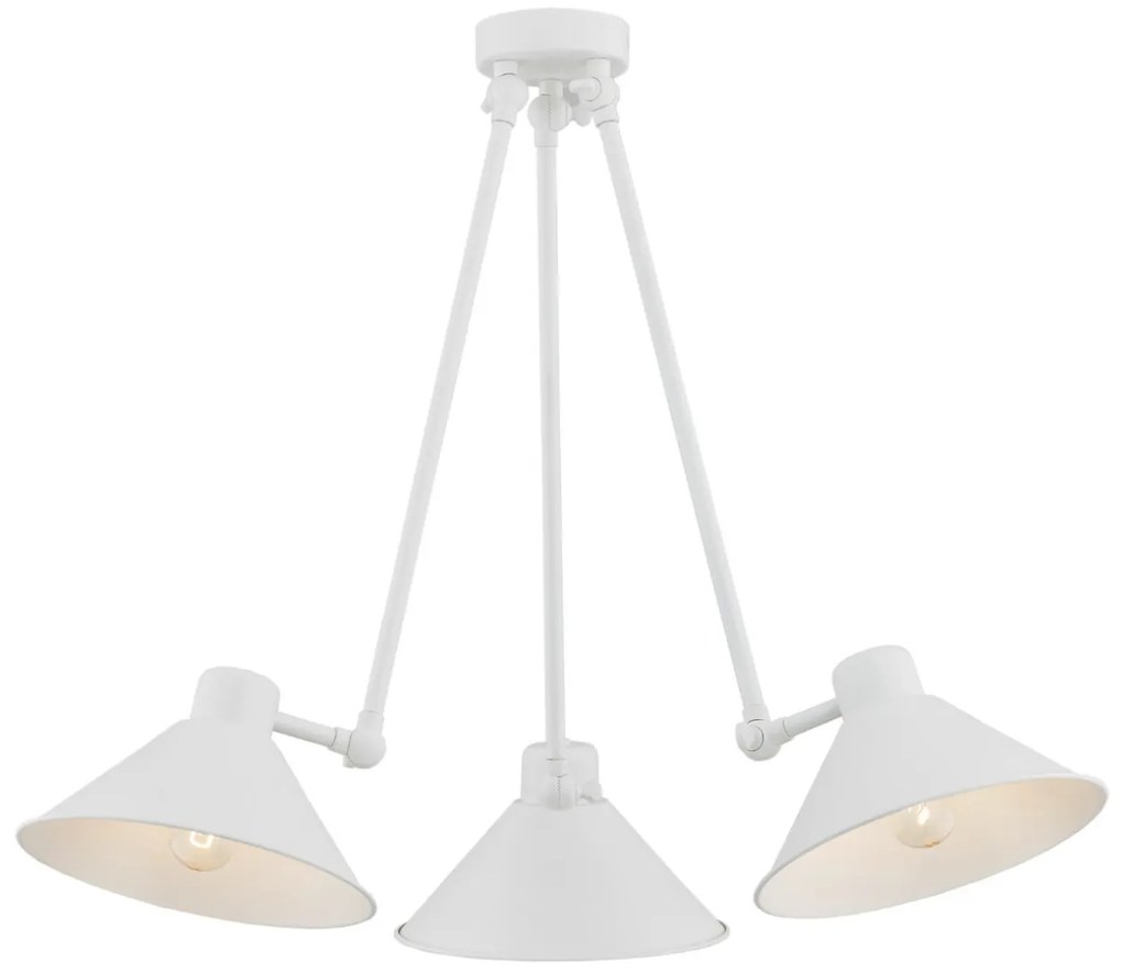 Lustra de tavan reglabila design retro ALTEA 3 alba