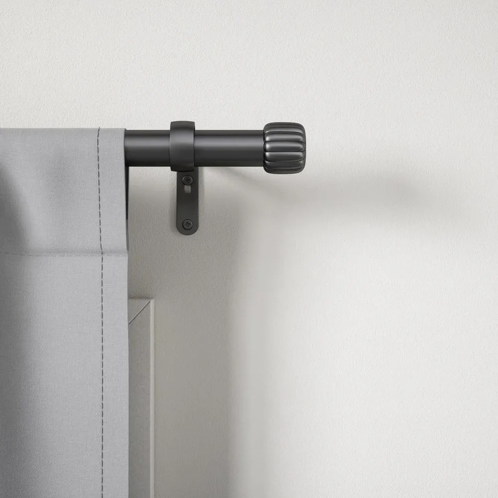 Galerie de perdea negru-mat extensibilă din oțel 168 - 305 cm Cleo – Umbra