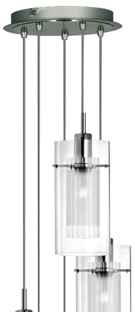 Lustra suspendata design modern Duo 5L crom 2305-5 SRT