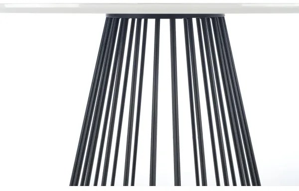 Masă de dining SEREIN, decor marmură albă/negru