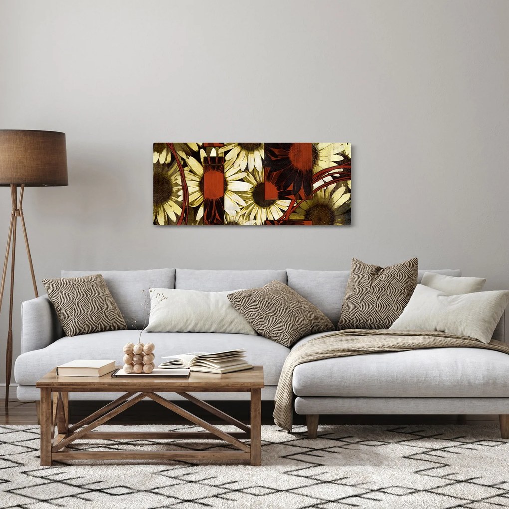 Tablou cu flori (120x50 cm)