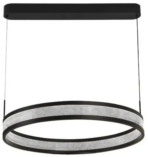 Lustră LED dimabilă pe cablu LED/45W/230V negru + telecomandă