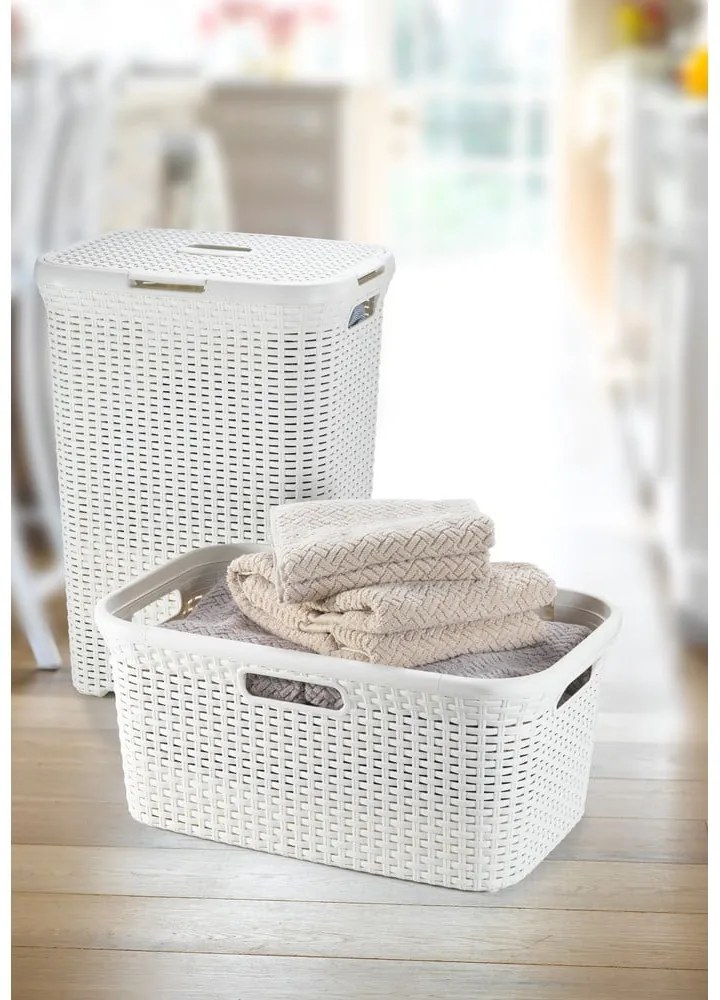 Coș de rufe Curver Style Basket, 45 l, alb