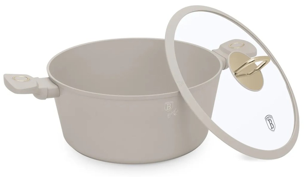 BerlingerHaus Cratiță cu suprafață din titan și capac Sahara 28 cm, 28 cm