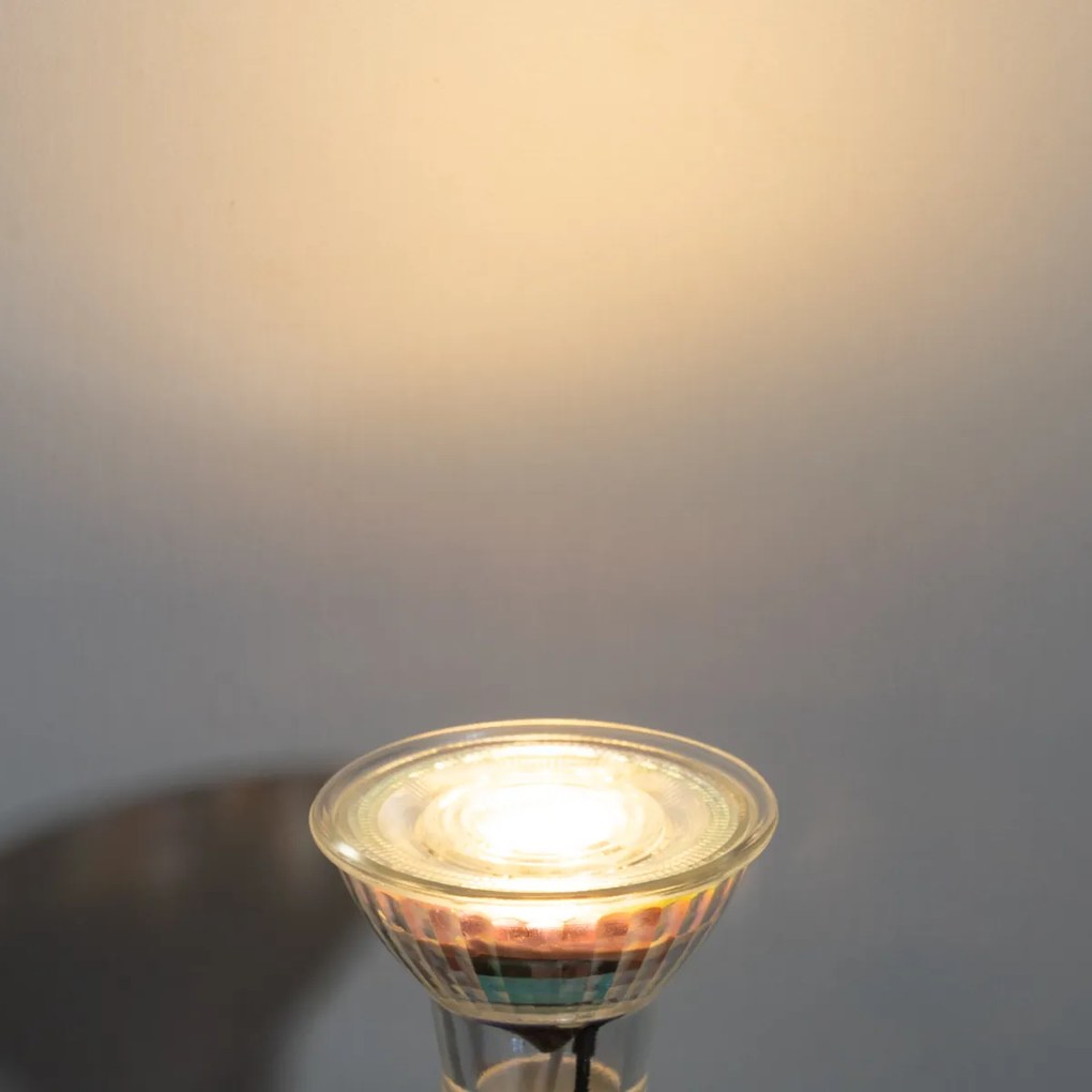 Set de 5 becuri LED GU10 50mm reglabile în Kelvin, transparente, 4,5W, 345 lm, 2000-2700K