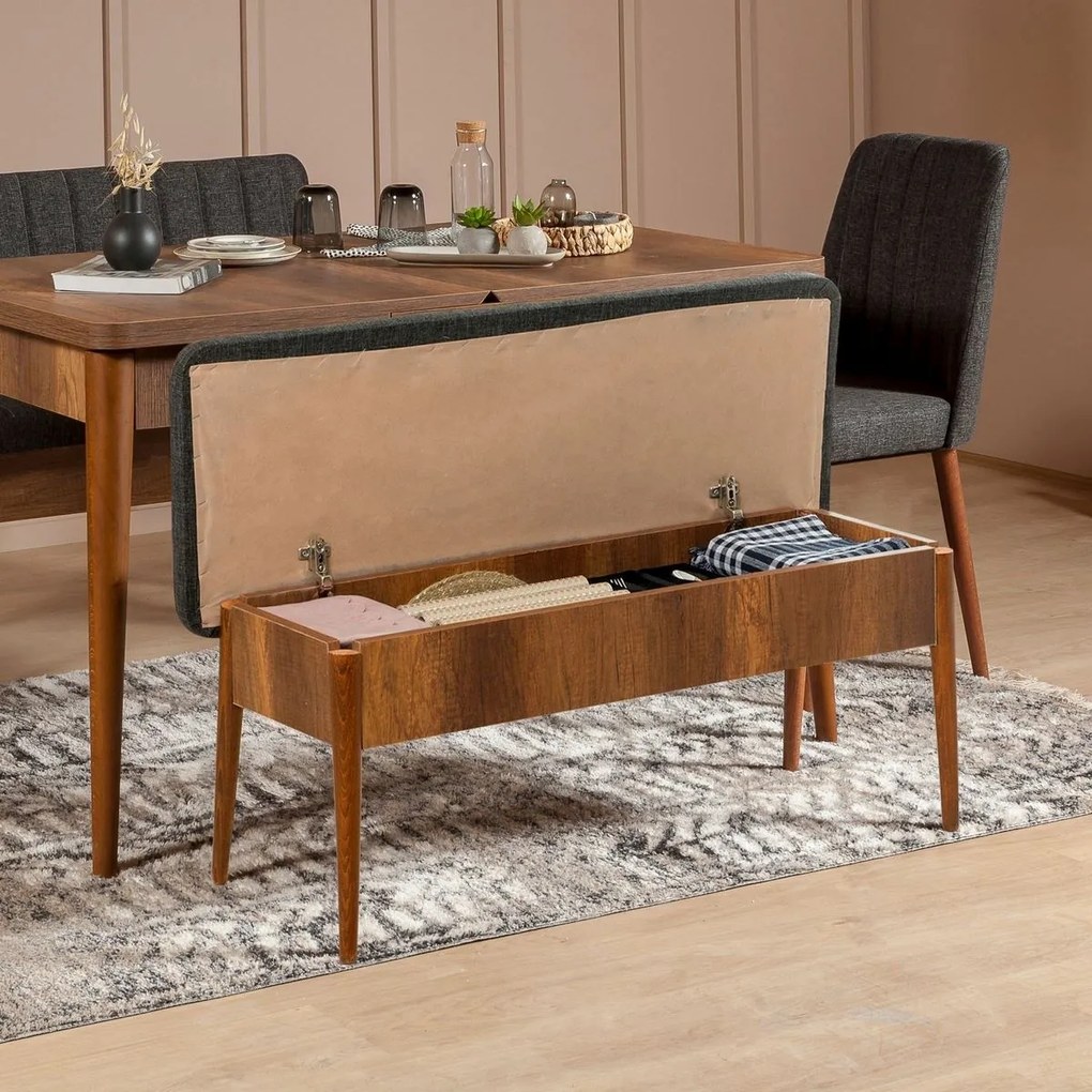 Bancă Vina Anthracite and Walnut