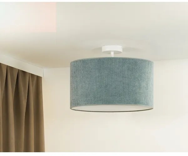 Lustră aplicată Duolla CORDUROY 1xE27/15W/230V d. 40 cm albastru deschis