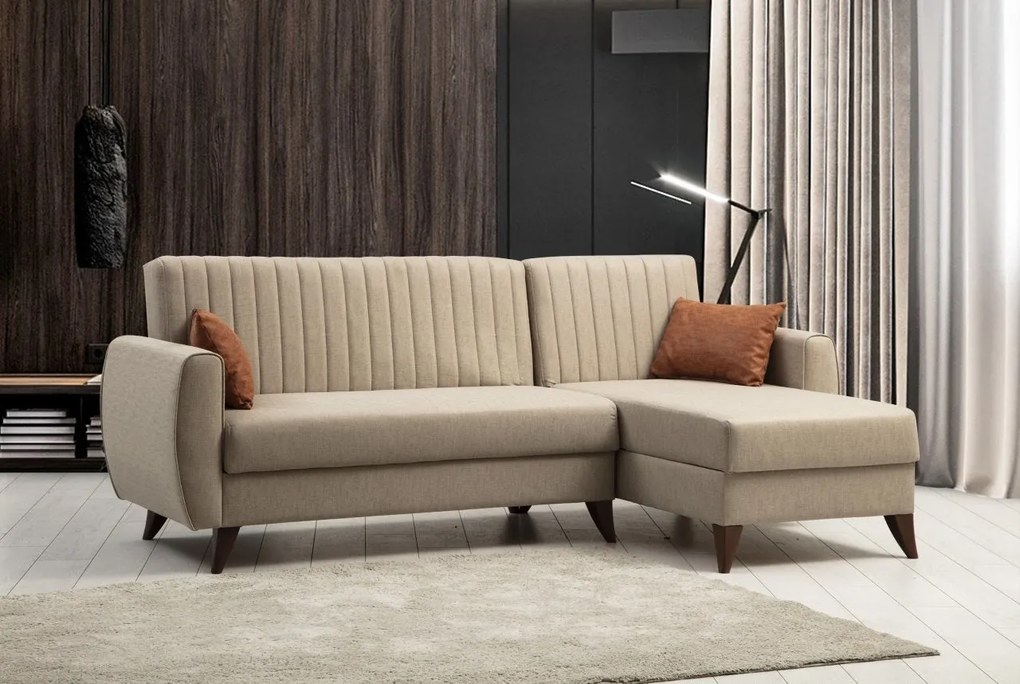 Canapea extensibilă de colț Alkon - Beige