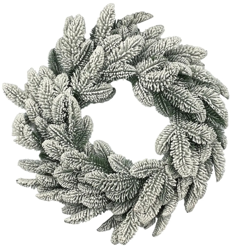Coronita Craciun cu crengute brad FROSTY, 50cm