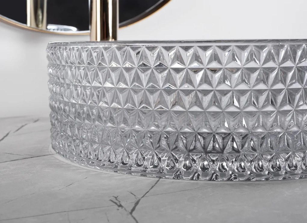 Lavoar Cristal gri deschis L35,5 cm