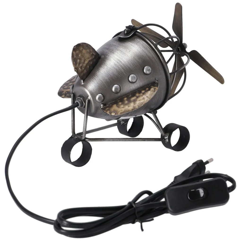 Lampa de masa Stil Industrial Avion h 23 cm