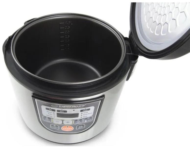 Multicooker Esperanza EKG011, 860W, 5l, Digital, 11 functii, Inox