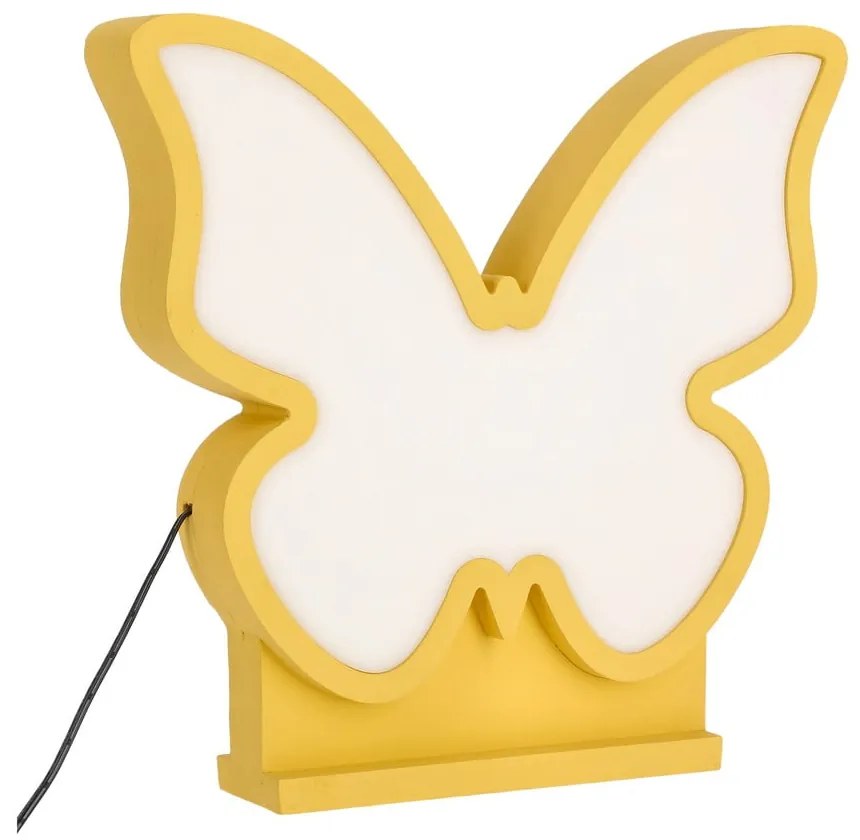 Veioză pentru copii galbenă Butterfly – Candellux Lighting