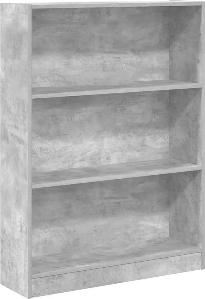 vidaXL Bibliotecă, gri beton, 80x24x109 cm, lemn prelucrat