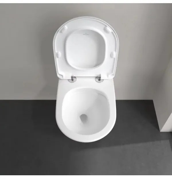 Vas WC rimless suspendat, Villeroy&amp;Boch Antao, TwistFlush, 37x56cm, Alb Alpin CeramicPlus, 4674T0R1