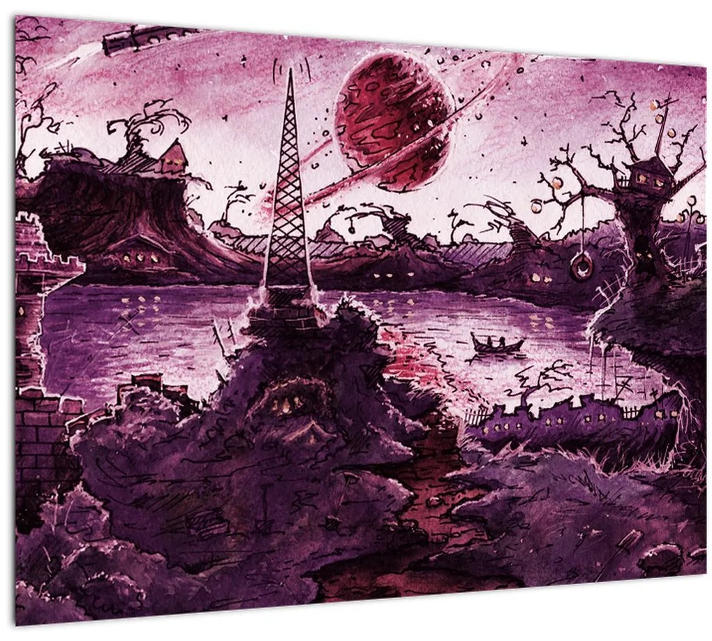 Tablou - Sat fermecat (70x50 cm)