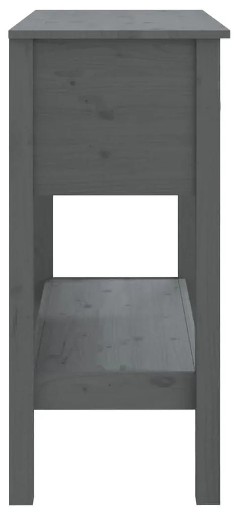 Masa consola, gri, 75x35x75 cm, lemn masiv de pin 1, Gri, 75 x 35 x 75 cm