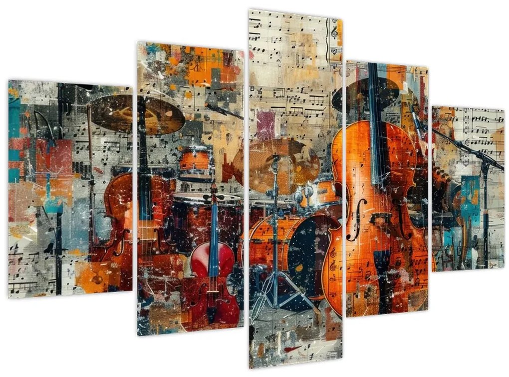 Tablou - Instrumente muzicale (150x105 cm)