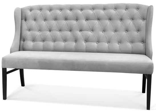 Bancuta tapitata Royal Chesterfield gri – H98 cm