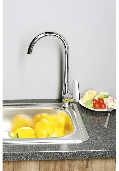 Baterie de chiuvetă Aqualine LOTTA crom lucios