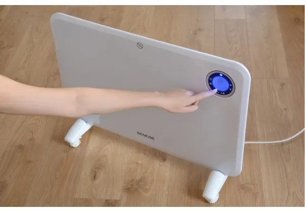 Sencor - Convector cu ecran LCD și termostat, 750 W / 1500 W / 230 V, IP24