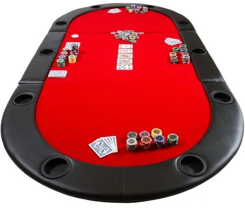 Blat poker pliabil - roșu