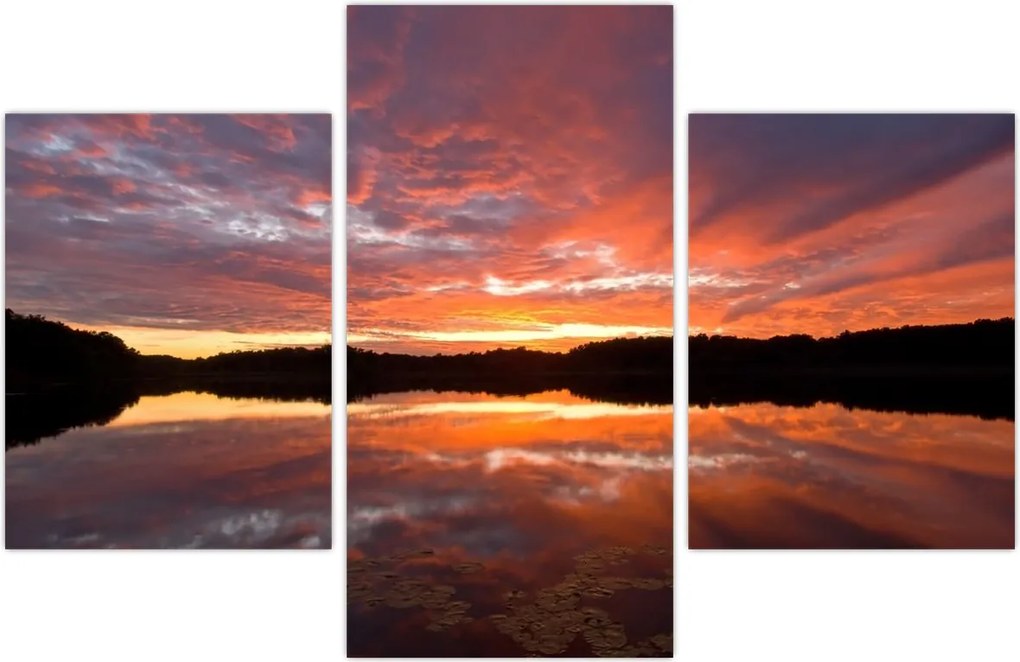 Tablou - Apus de soare peste lac (90x60 cm)