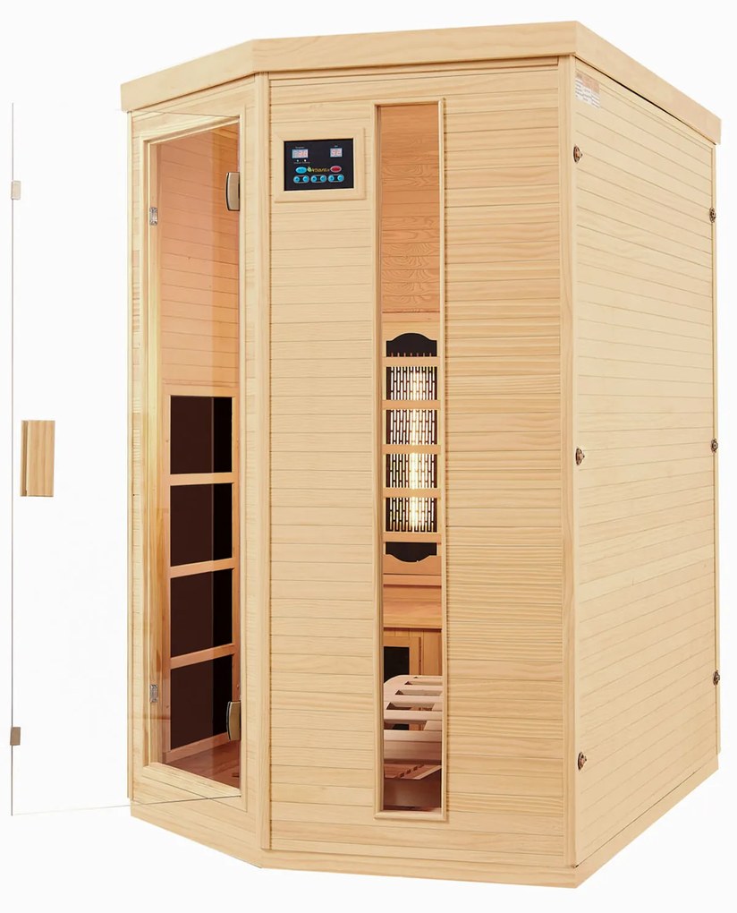 Infračervená sauna/ tepelná kabína Esbjerg s triplexným vykurovacím systémom a drevom Hemlock