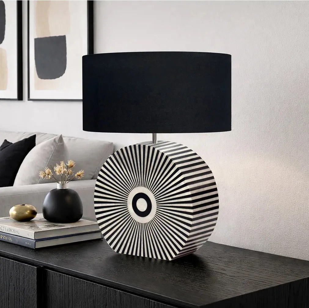 Veioza cu incrustatii din os HARMONY NATURE 65cm