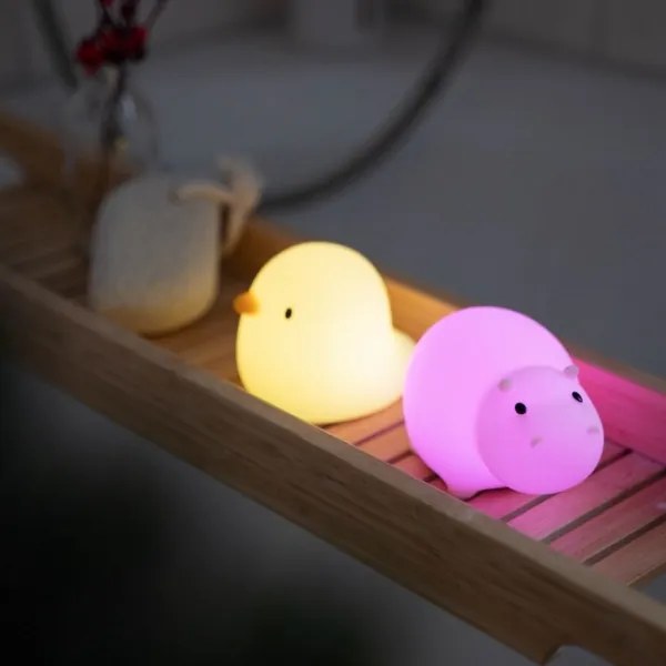 Lampă LED RGB tactilă reîncărcabilă de cadă pentru copii SWIMMY DUCK LED/5V