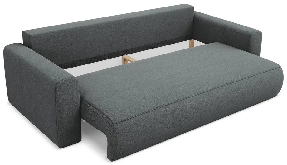 Canapea gri închis extensibilă/cu spațiu de depozitare 238 cm Kapua – Makamii