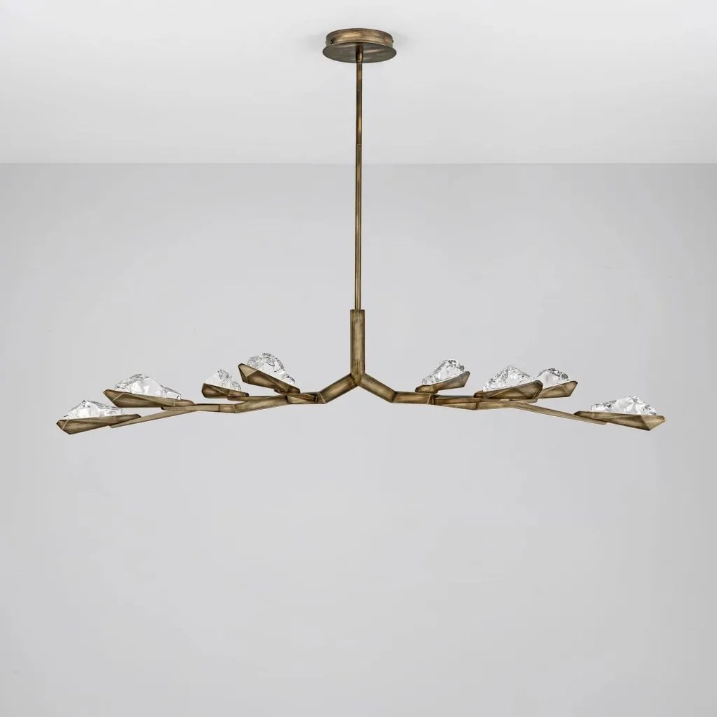 Lustra LED alama antic cu sticla lucrat manual GRETA 44W