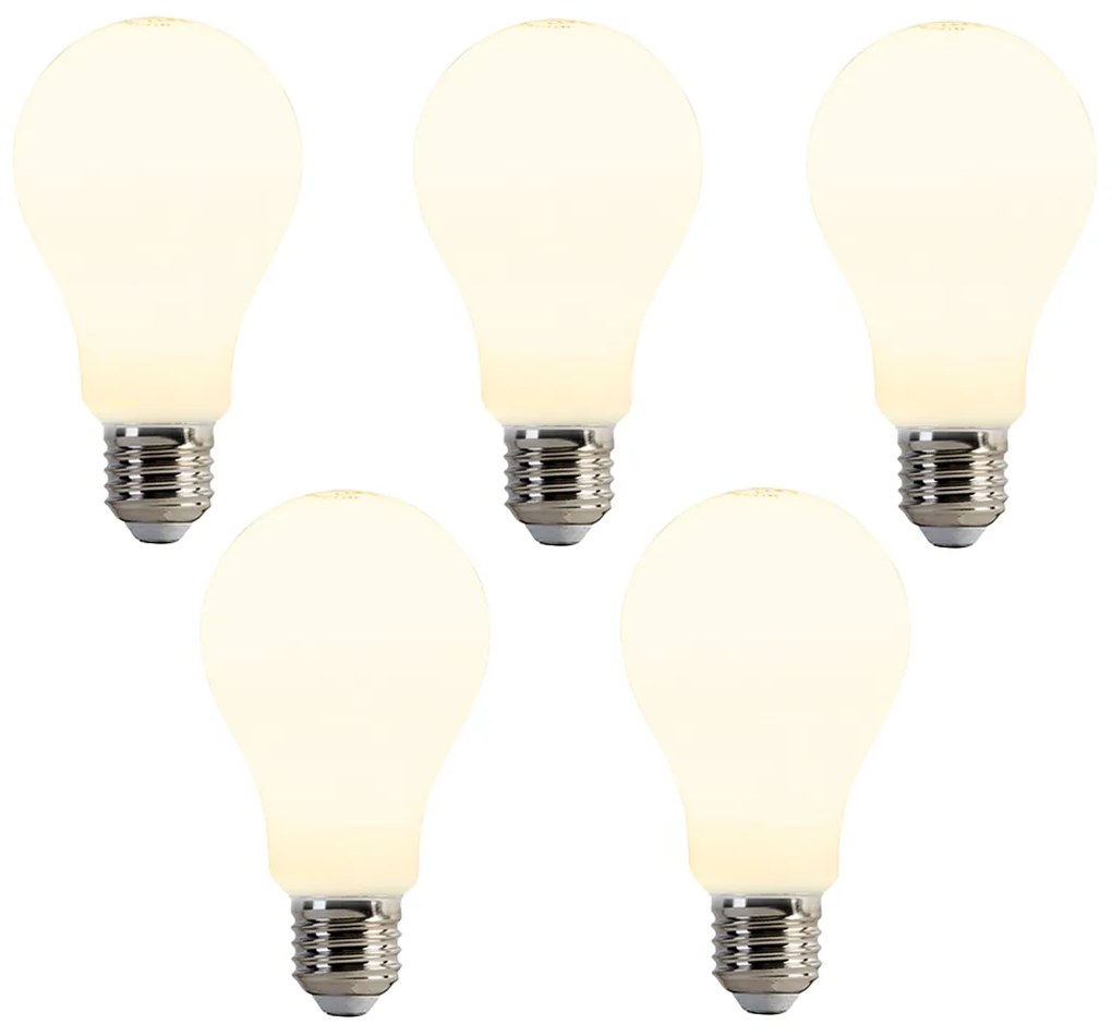 Set de 5 becuri LED E27 A67 Opal 8W 900lm 2700K