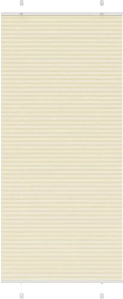 vidaXL Jaluzea plisată Crem 95x200 cm Lățime țesătură 94,4cm