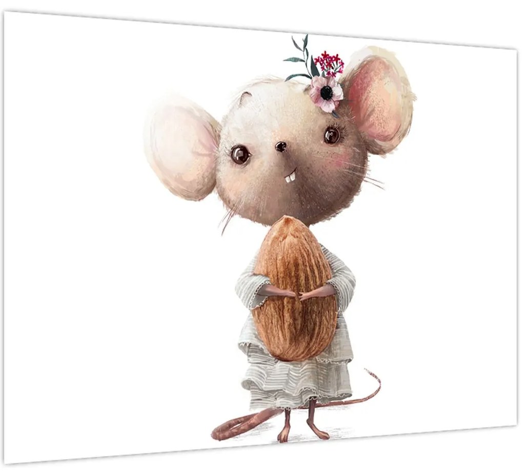 Tablou pe sticlă - Animăluț în acuarelă N⁰2 (70x50 cm)