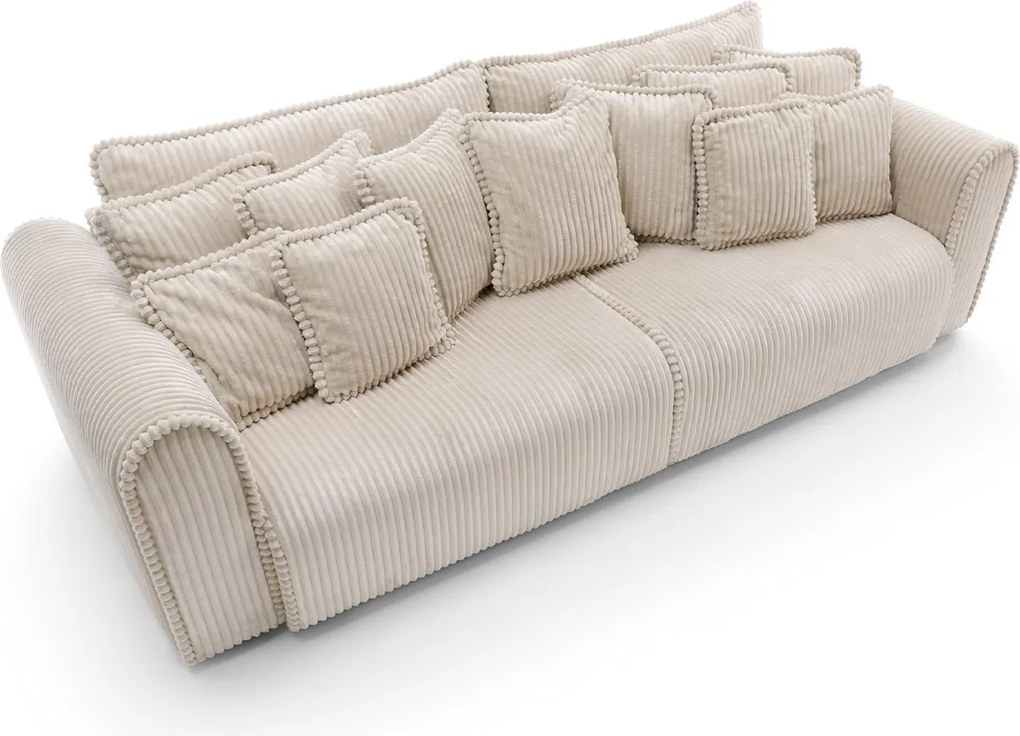 Canapea lemn masiv Big Buddy Extensibila, 302 × 92 × 130 cm