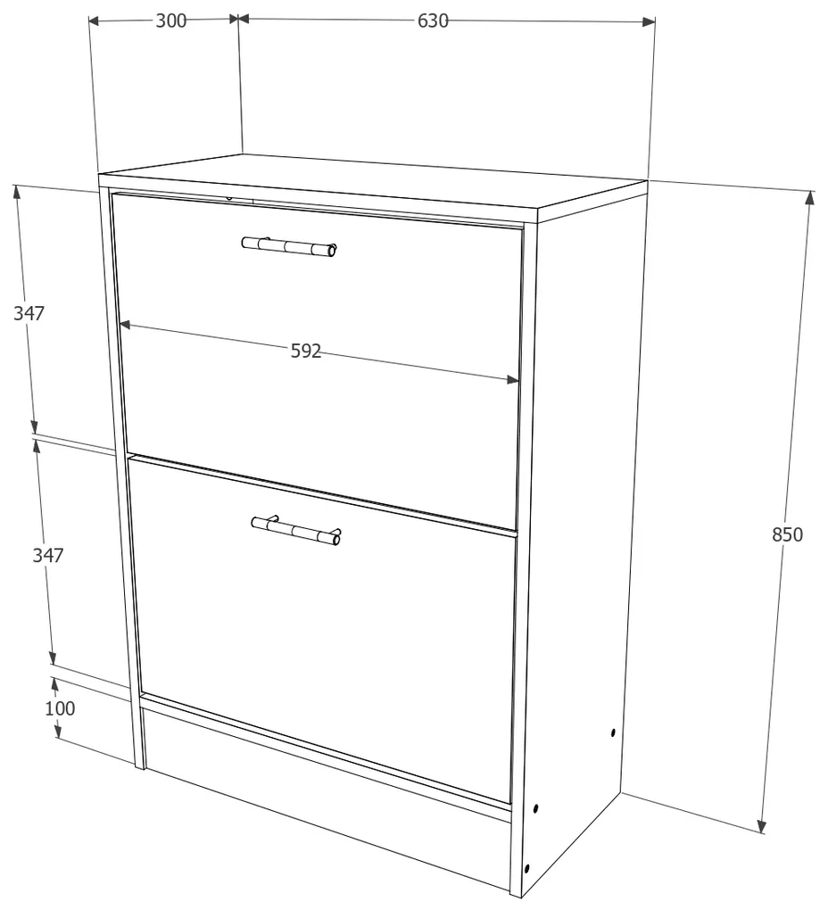 Pantofar haaus Rin, 2 Usi, Wenge, 63 x 30 x 85 cm