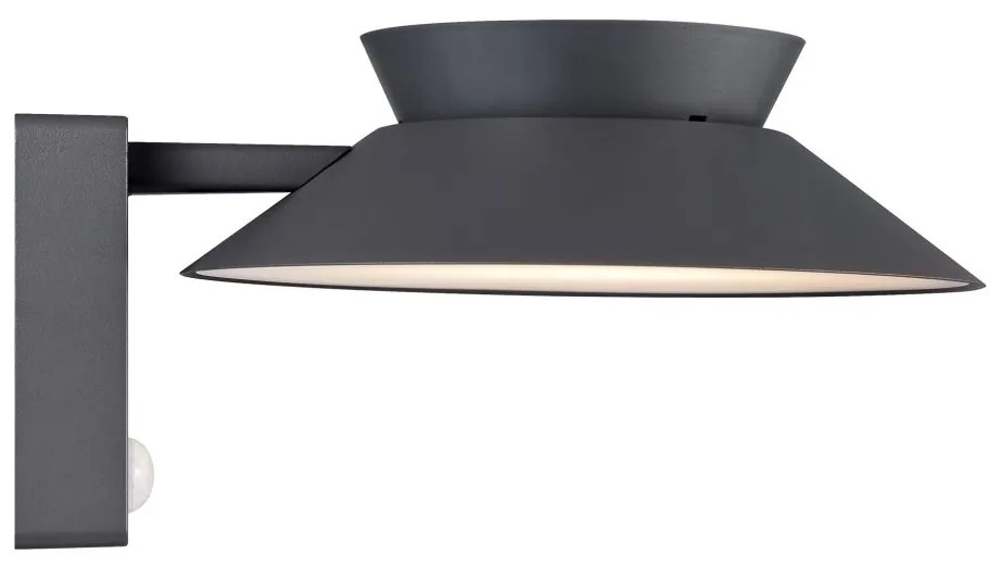 Aplica LED solara de exterior cu senzor de miscare IP44 Justina antracit