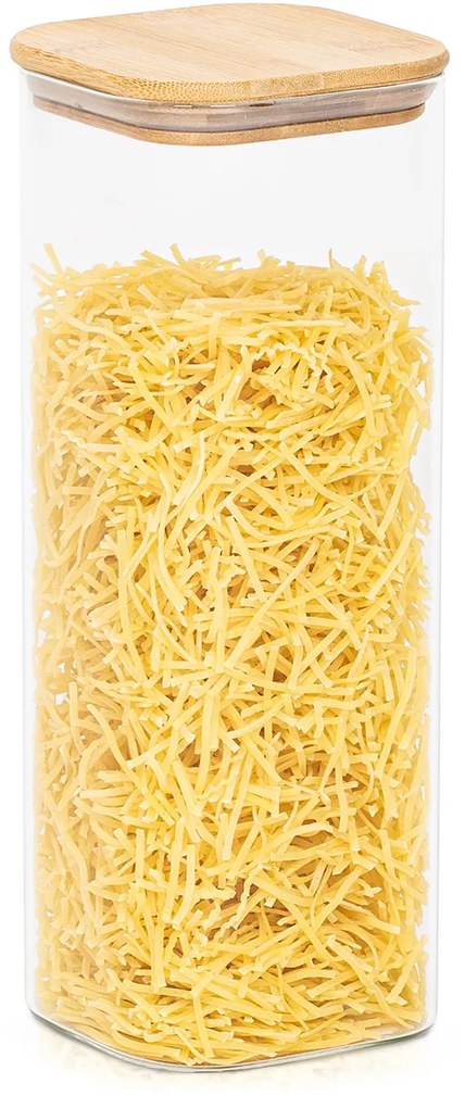 Recipient de sticlă pentru alimente cu capac 4Home Bamboo, 2000 ml, 2000 ml