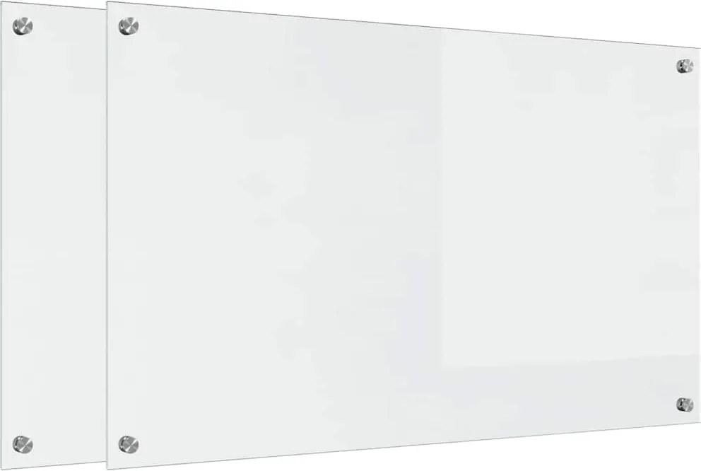 vidaXL Panou de bucătărie 2 pcs Transparent 100 x 60 cm