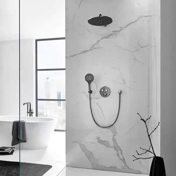 Furtun de dus Grohe SilverFlex 125 cm antracit lucios Hard Graphite