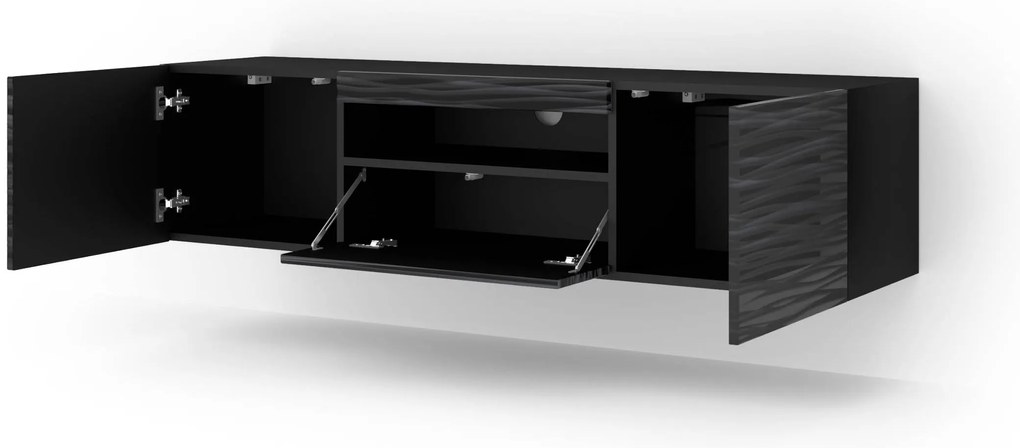 Masă TV Aurora 150 (sahara Negru) (cu iluminat LED). 1124867