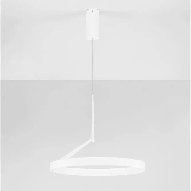 Lustra circulara aluminiu alb LED CCT ADALIZ 60cm