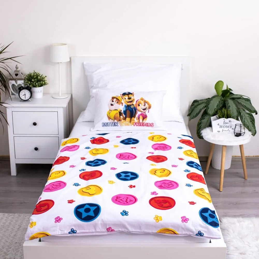 Lenjerie de pat pentru copii din bumbac pentru pătuț 100x135 cm Paw Patrol – Jerry Fabrics